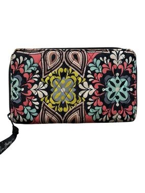 Vera Bradley Multicolor Quilted Fabric Zip Around Wallet